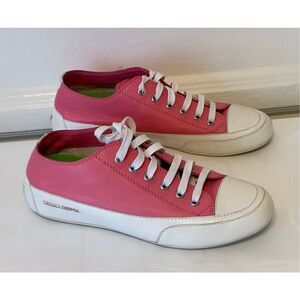 Candice Cooper women’s Rock Deluxe Zip leather Derbys sneakers in pink Sz 6,5-37